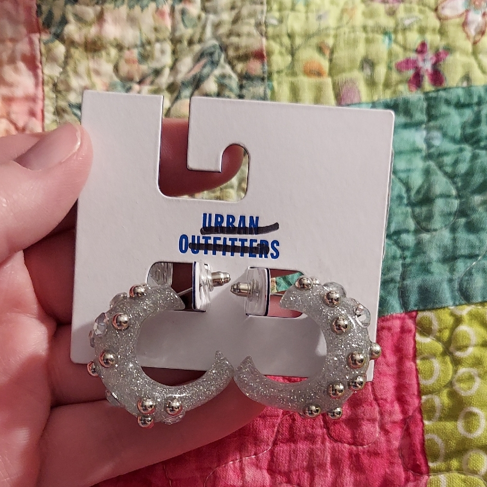 Urban Outfitters Silver chunky earrings